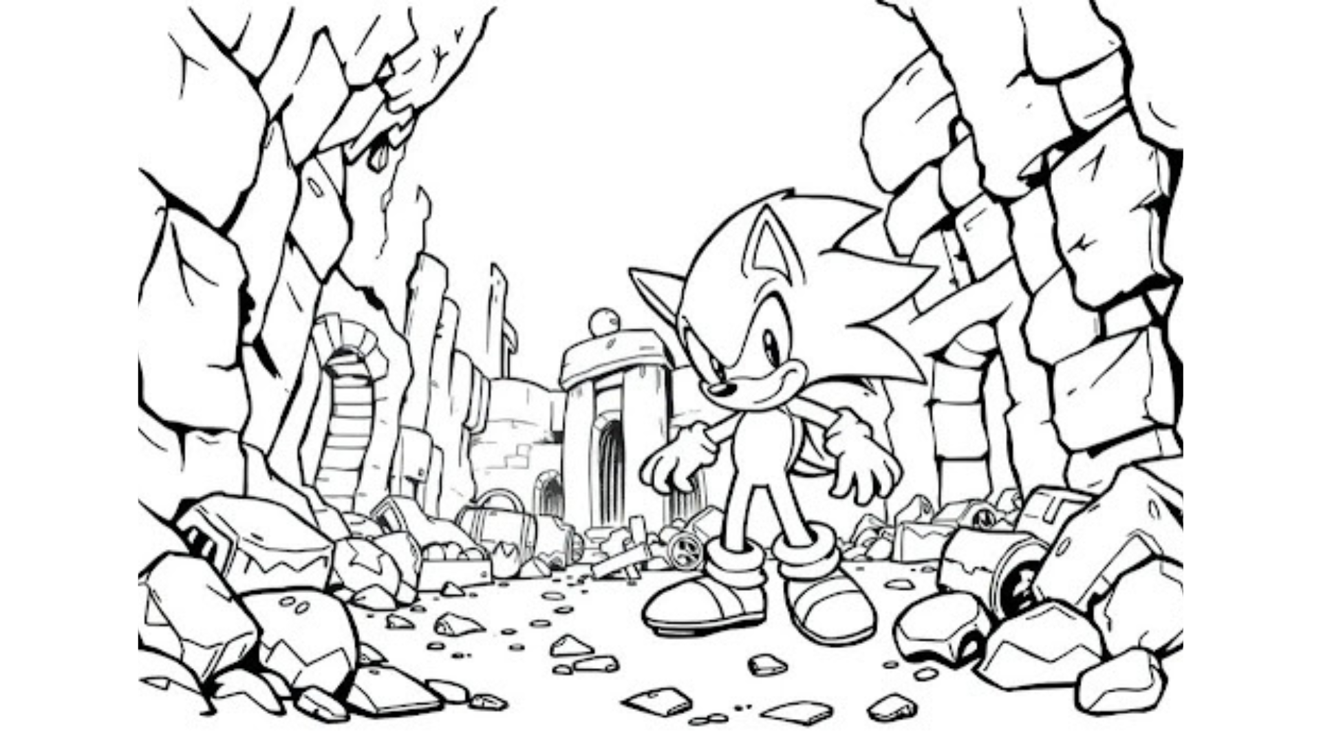 Adventure Filled Sonic Coloring Pages