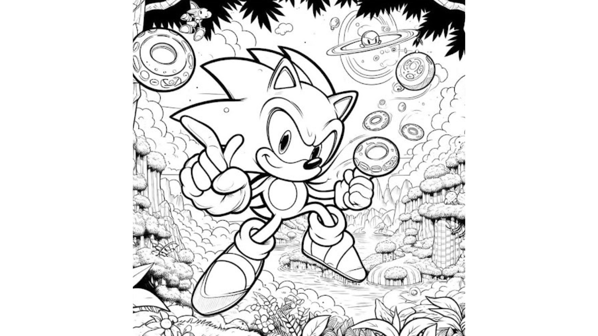 Adventure Filled Sonic Coloring Pages