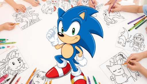 Sonic Coloring Pages