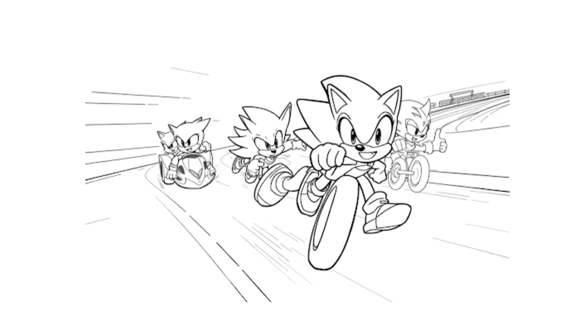 Sonic and Speedy Animals in a Thrilling Race