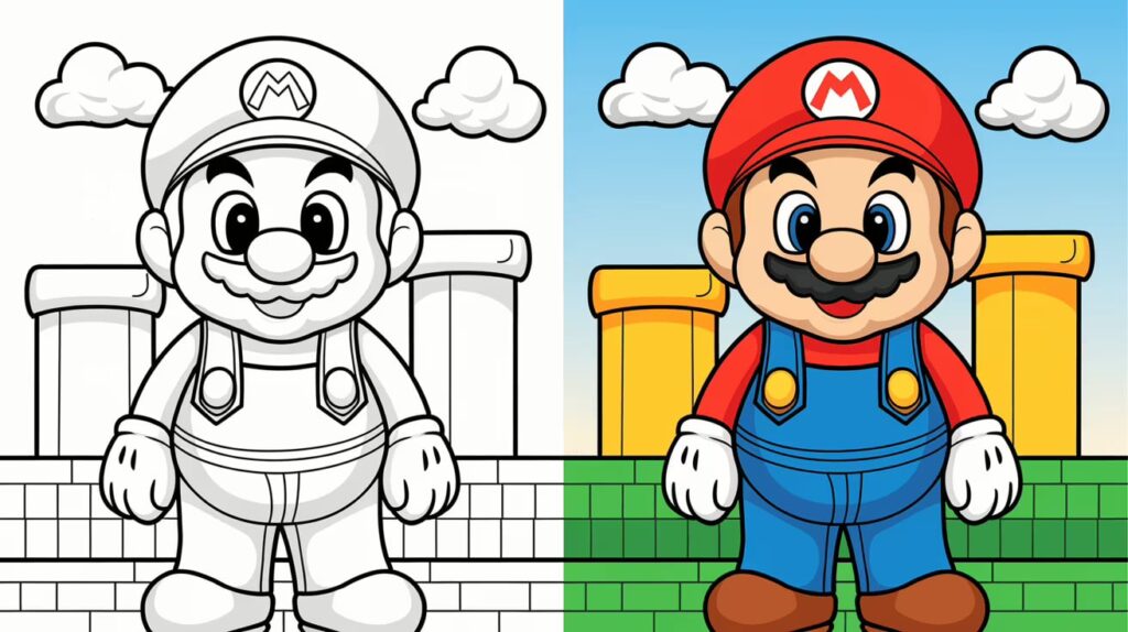 mario coloring pages