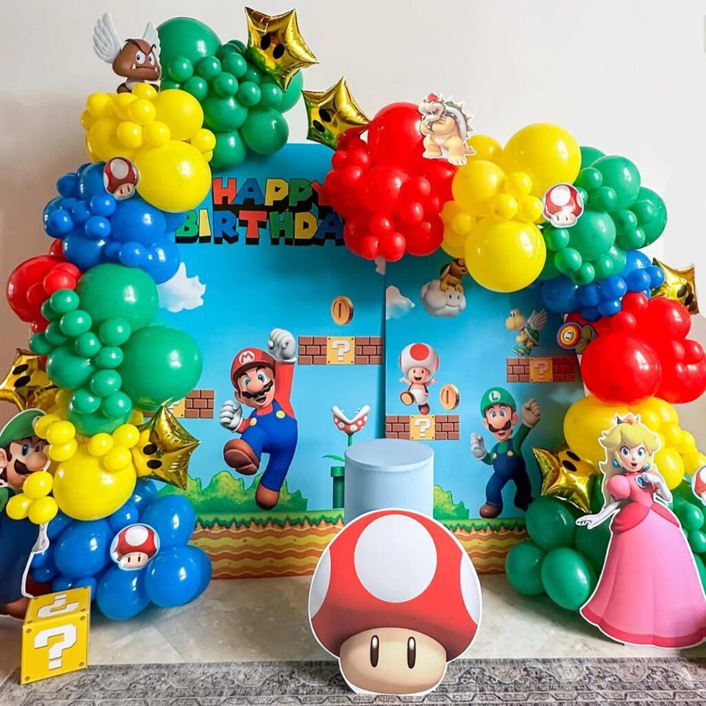 Mario Themed party decorations