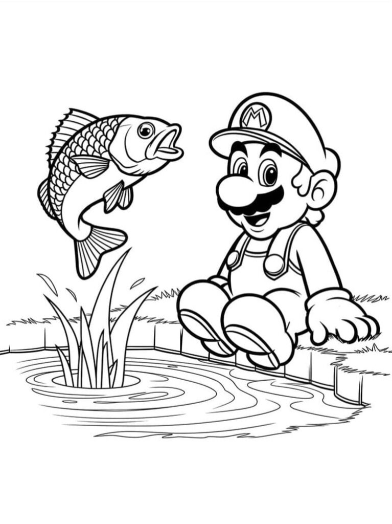 printable mario coloring pages